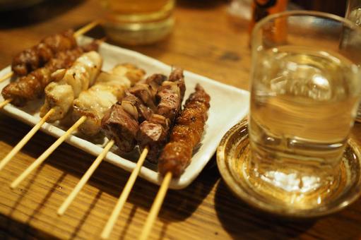 焼き鳥と日本酒