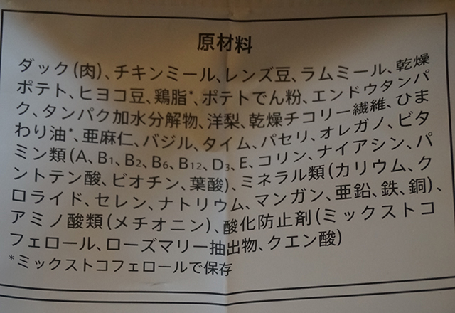 シュプレモ湖畔のレシピの原材料